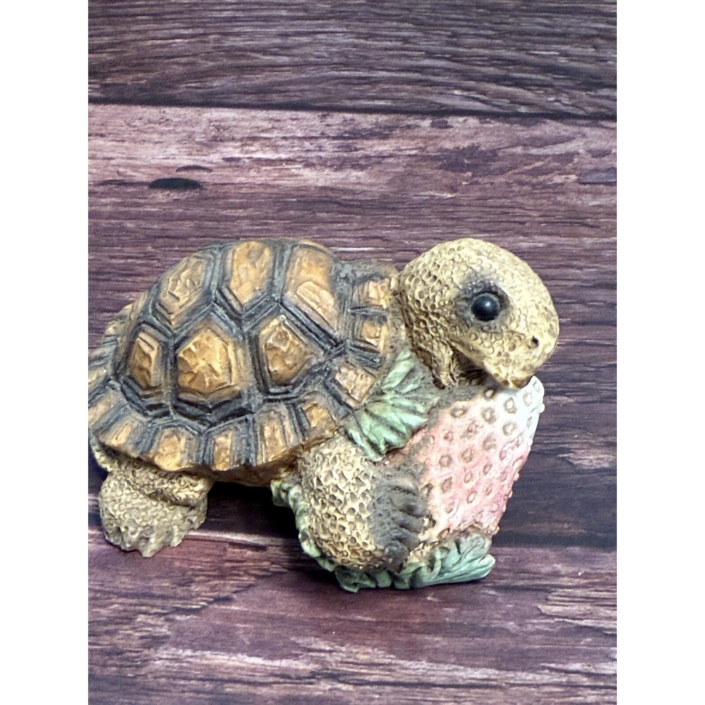 Vintage 1991 Stone Critter Littles Miniature Turtle Figurine 3"  - very cute